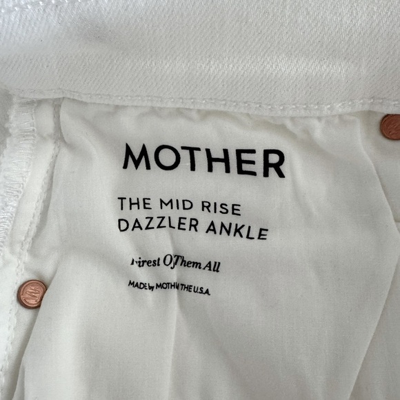 Anthropologie Mother Mid Rise Dazzler Ankle Fairest Of Them All Jeans Size 33 - Picture 7 of 12